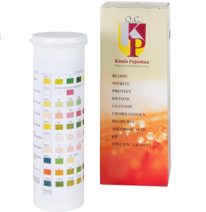 Urine Strips 10  (نوار ادرار 10 پارامتری ) کیمیا پژوهان